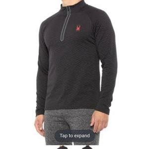 Spyder Mock Neck long sleeve shirt in black size small new brand.